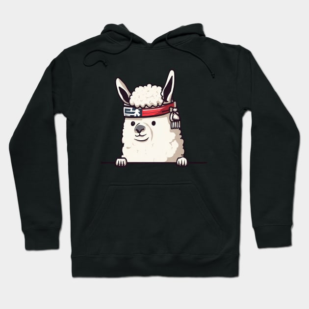 Sneaky japanese Alpaca so cute Hoodie by Deartexclusive